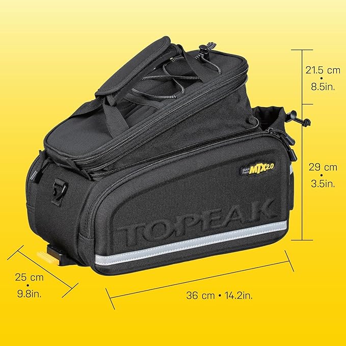 Topeak MTX TrunkBag - Rear Bicycle Bag - Spacious Storage and Easy Mounting