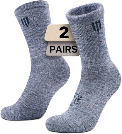 Alpaca Wool Micro Crew Hiking Socks Midweight Moisture Wicking Anti-blister Cushioned