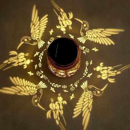 2 Pack Hummingbird Solar Lanterns Outdoor Waterproof Hanging Solar Lights Hummingbird Gifts for Women Men Mom Metal Decorative LED Lanterns Outside for Yard,Patio,Lawn,Tabletop,Pathway,Garden Decor