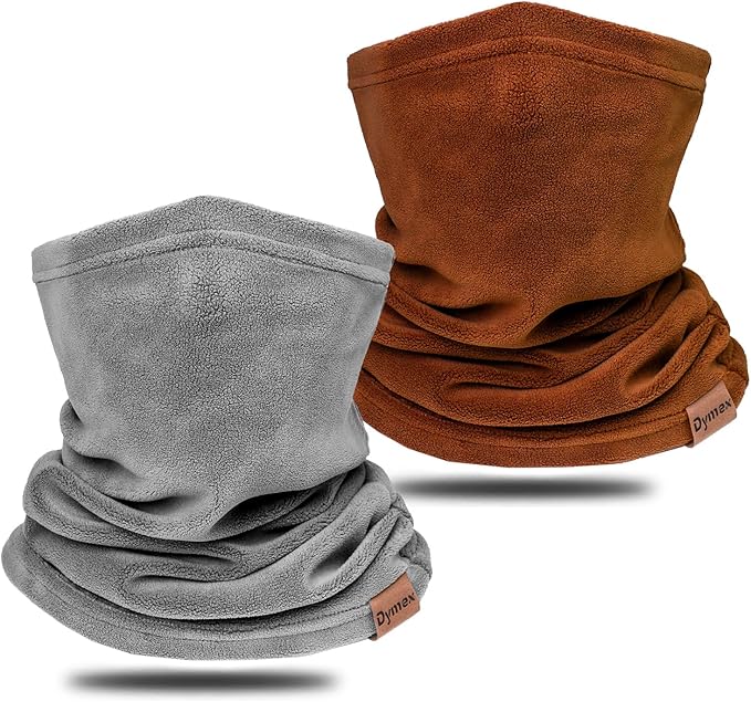 Neck Warmer Winter Neck Gaiter Face Mask Balaclavas for Women Men, Soft Fleece Face Cover Mask for Skiing Motorcycle-2 Pack