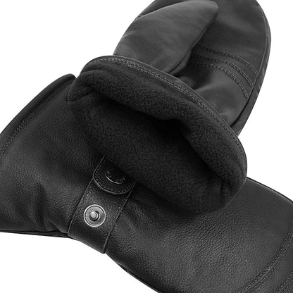 Riparo Winter Gloves for Men, Leather Winter Gloves for Cold Weather, Snow Gloves for Motorcycle Driving Hiking Outdoor