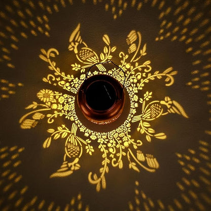 2Pack Cardinal Solar Lanterns Outdoor Hanging Waterproof Garden Decor Metal Solar Lantern Outside Decoration for Yard,Porch,Patio,Backyard, Pathway,Lawn,Birthday Gifts for Women Mom Grandma