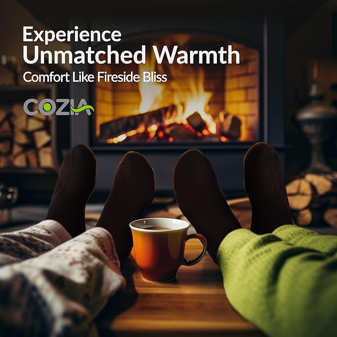 Merino Wool Socks Casual Warm Socks for Winter Cozy Boot Socks for Men & Women