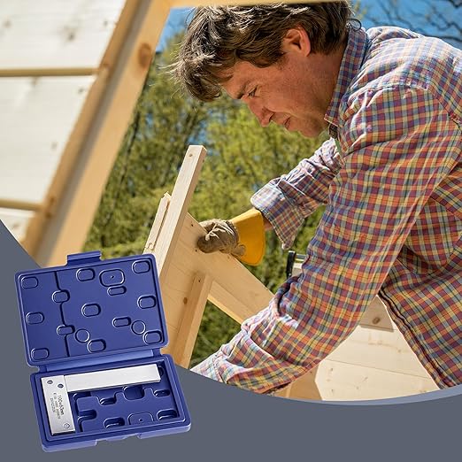 Frienda Machinist Square Set, 2", 3", 4" and 5" Squares Machinist Engineer Steel Benchmark Measure Tools High Precision 90 Degree Wide Base Tool L-Type Testing Measuring Tool