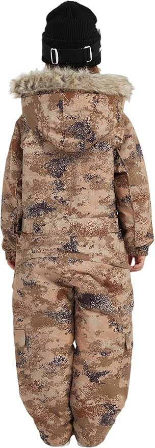 Kids Girls Boys Waterproof Colorful One Piece Snowsuits Coveralls Ski Suits Jackets Winter Jumpsuits