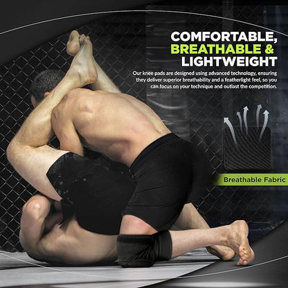 RDX Knee Pads for Work, Oeko TEX Certified, Anti-Slip Protective Thick Padded Foam Pad, Collision Avoidance Sleeves Pair, MMA Muay Thai Grappling Volleyball Football Wrestling Gardening.