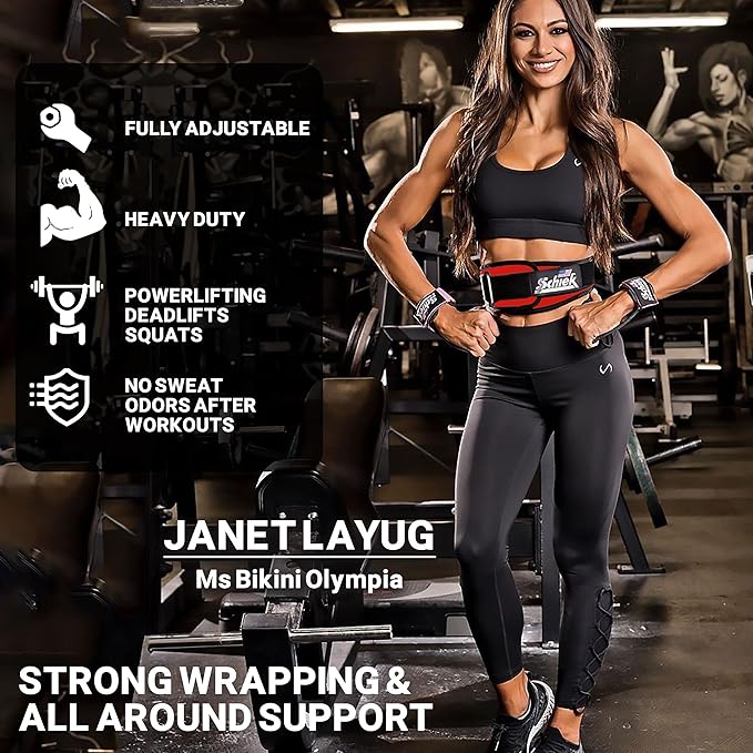 Schiek Sports Model 2004 Nylon 4 3/4" Weight Lifting Belt - Black