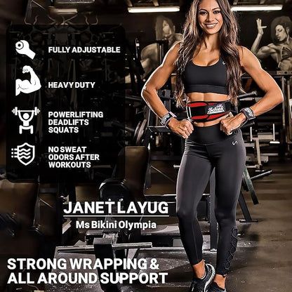 Schiek Sports Model 2004 Nylon 4 3/4" Weight Lifting Belt - Black