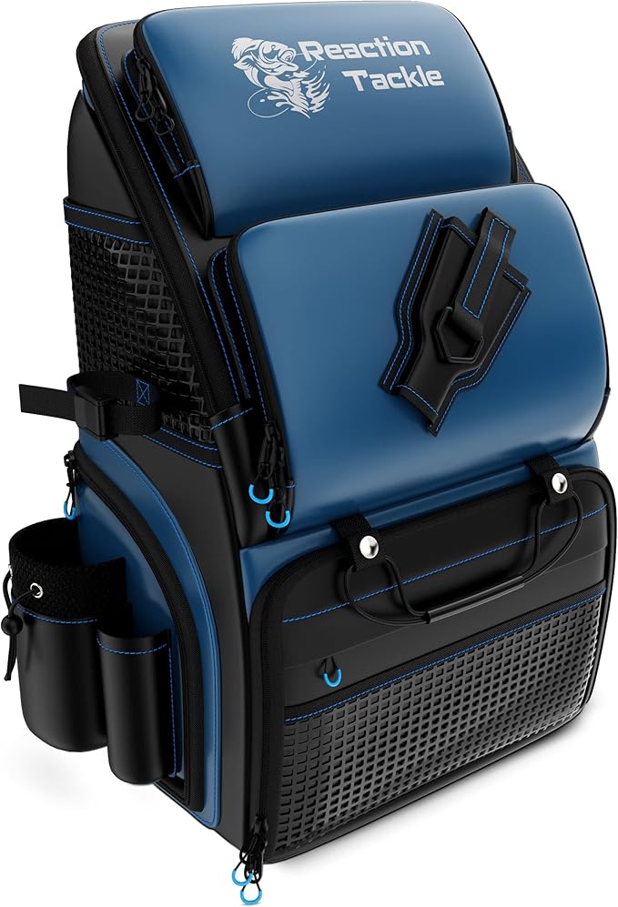 Reaction Tackle Fishing Tackle Bag – Salt Water Resistant Fishing Bag, 1000D PVC Waterproof Material, Tackle Box Organizer with Dividers for 3600 or 3700 Trays (Small, Medium, Backpack only fit 3600)