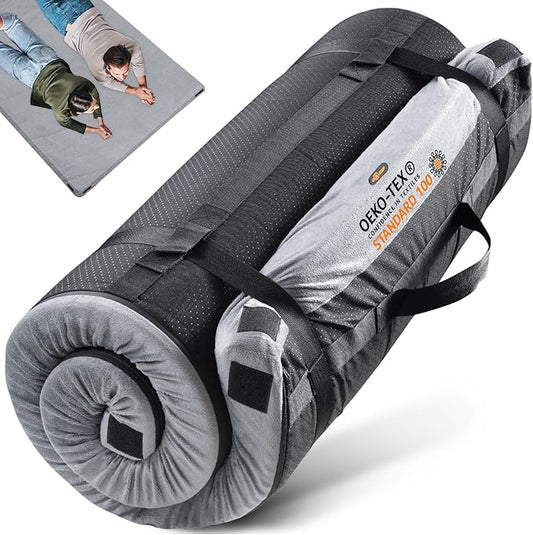 4 INCH Thick Foam Camping Mattress [Car/Tent/Cot] 30D Foam Portable Floor Sleeping Mat Cot Pad Roll Up Mattress for Guests Sleepovers RV Truck Camper