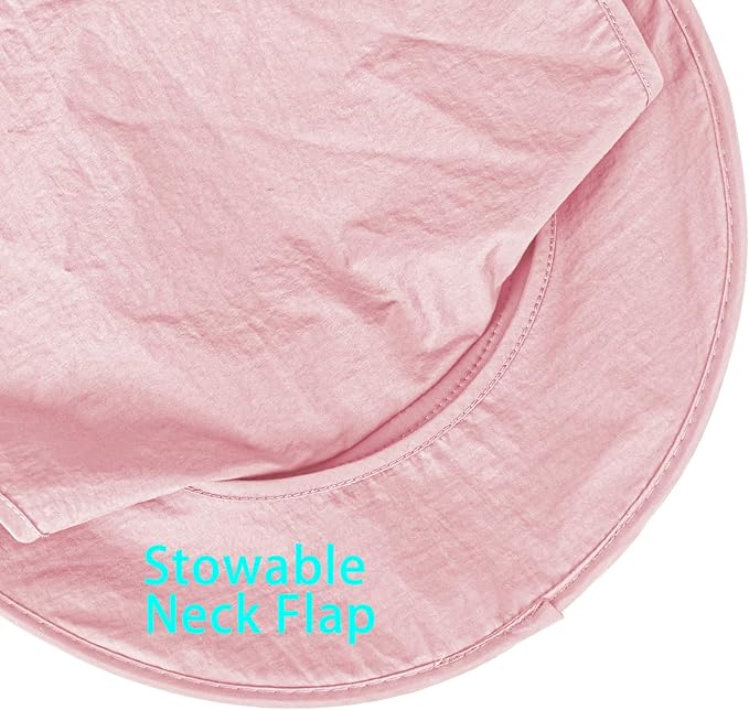 Sun Hats for Men Women Fishing Hat UPF 50+ Breathable Wide Brim Bucket Hats Summer UV Protection Safari Hat with Neck Flap