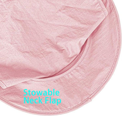 Sun Hats for Men Women Fishing Hat UPF 50+ Breathable Wide Brim Bucket Hats Summer UV Protection Safari Hat with Neck Flap