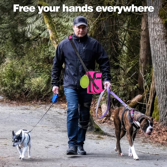 Nuovoware Water Bottle Carrier Bag,25oz/40oz/64oz Bottle Pouch Holder,Adjustable Shoulder Hand Strap 2 Pocket Sling Neoprene Sleeve Sports Accessories for Hiking Travelling Camping