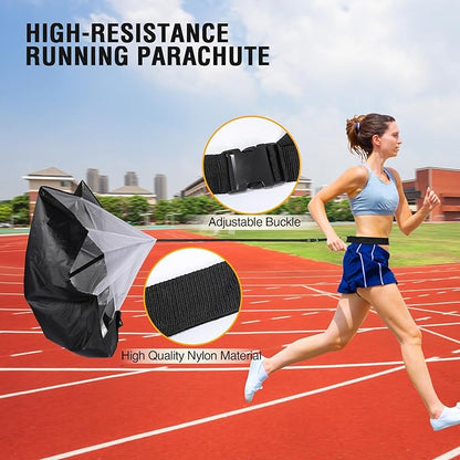 REDCAMP Agility Speed Training Equipment Set, 20ft 12 Rungs Agility Ladder, Jump Rope,10 Disc Cones, Resistance Parachute, 5 Resistance Bands, Football Practice Training Accessories with Storage Bag