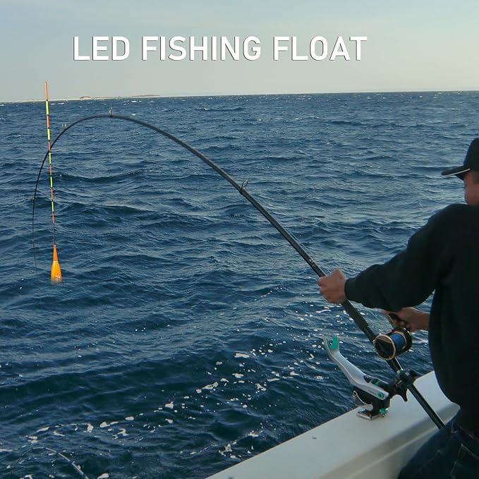 Fishing Bobbers, Light up Bobbers Night Fishing, Fishing Floats, Glow in The Dark Bobbers, Slip Bobbers for Fishing, Day or Night Fishing Gear, Deep Stillwater(3-6 Meters)