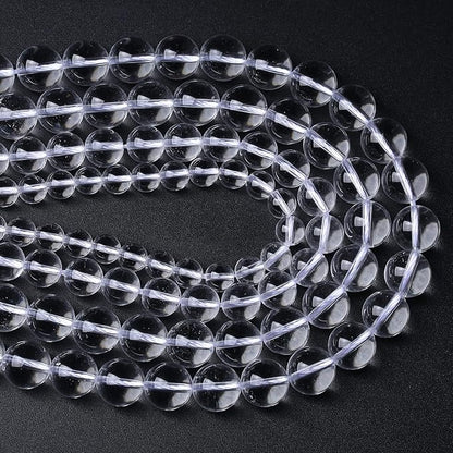 4MM 86PCS Natural Clear White Crystal Quartz Gemstone 3A Grade Round Loose Beads for Jewelry Making DIY Bracelet 1 Strand 15''