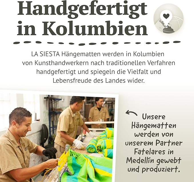 LA SIESTA Brisa Classic Hammock, Handmade, Weather-Resistant, Tear-Resistant Hammock for Indoor & Outdoor Relaxation, Size-King - Almond