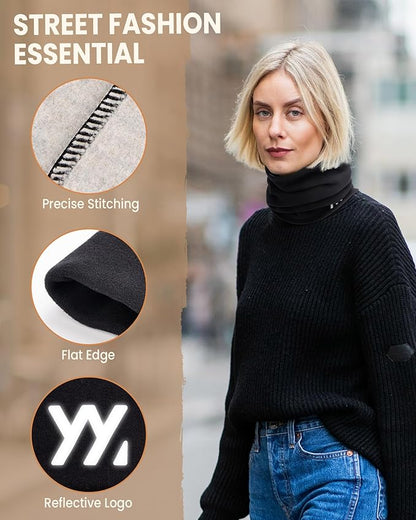 Neck Gaiter for Men Women, Breathable Windproof Face Mask Scarf, Soft Elastic Winter Neck Warmer Cover