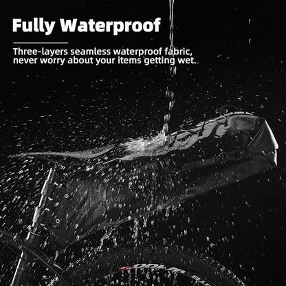 ROCKBROS Bikepacking Bag Waterproof Bike Saddle Bag Large Capacity Bikepacking Seat Bag Road Mountain Bike Seat Bag Max 14L