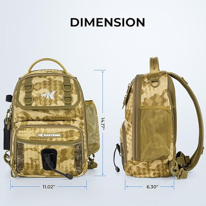 KastKing BaitSpace Fishing Sling Bag, Fishing Backpack with Rod & Beverage Holder, Tackle Bag for Fishing Gear