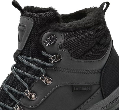 Lamincoa Mens Snow Boots Water Resistant Hiking Boots for Men Non-slip Winter Outdoor Warm Comfort Camping Backpacking Shoe