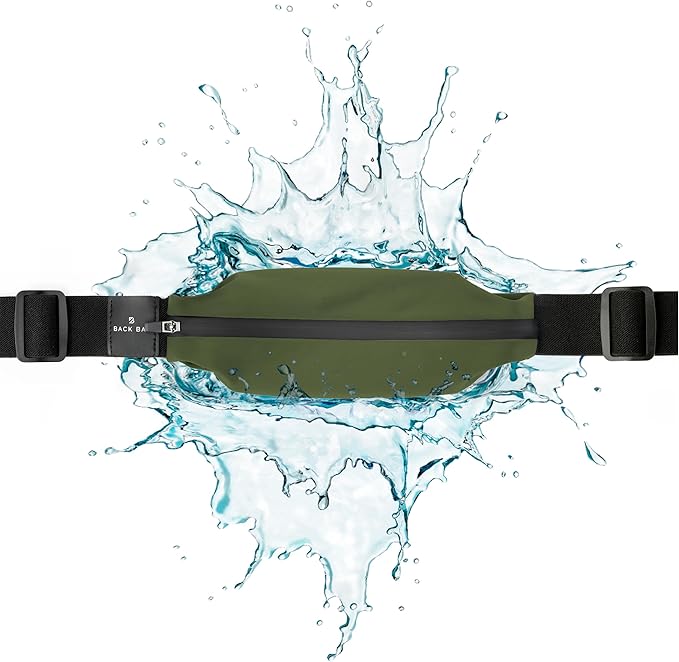 Back Bay Slim Running Belt for Women & Men [Fits ALL Phones], Runners Fanny Pack for Men, Money Belt, Running Gear Gift, Waist Bag Workout Gear, iPhone Runner's Phone Holder Waist Pack
