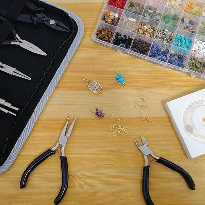 Jewelry Pliers Set, 10 PCS Professional Pliers for Jewelry Making, Repair and Wire Wrapping