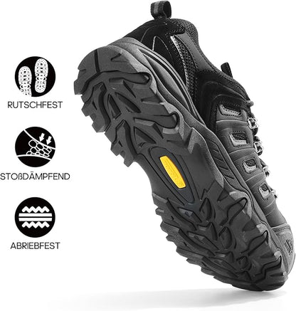 NORTIV 8 Men's Waterproof Hiking Shoes Leather Low-Top Hiking Shoes for Outdoor Trailing Trekking Camping Walking Quest