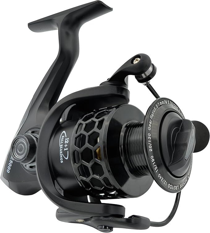 Spinning Fishing Reels 12+1BB Ultra Lightweight Carved Aluminum Spool Reels Affordable Smooth Spinning Reels