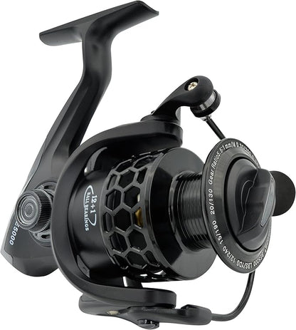 Spinning Fishing Reels 12+1BB Ultra Lightweight Carved Aluminum Spool Reels Affordable Smooth Spinning Reels
