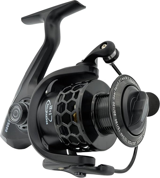 Spinning Fishing Reels 12+1BB Ultra Lightweight Carved Aluminum Spool Reels Affordable Smooth Spinning Reels