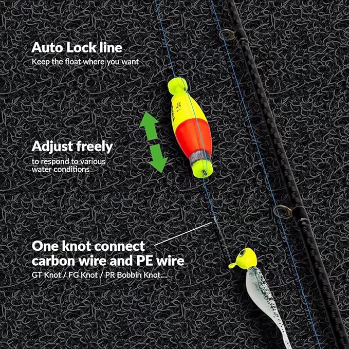 THKFISH Fishing Bobbers 5PCS EVA Foam Round Floats Red/Green Snap-On Spring Fishing Buoy Accessories for Freshwater Saltwater