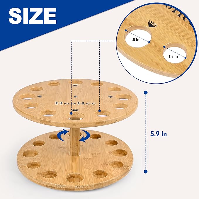 Fishing Rod Holders for Garage 360 Degree Rotating Fishing Pole Rack, Floor Stand Holds up to 12 Rods Bamboo Wood Fishing Gear Equipment Storage Organizer, Fishing Gifts for Men