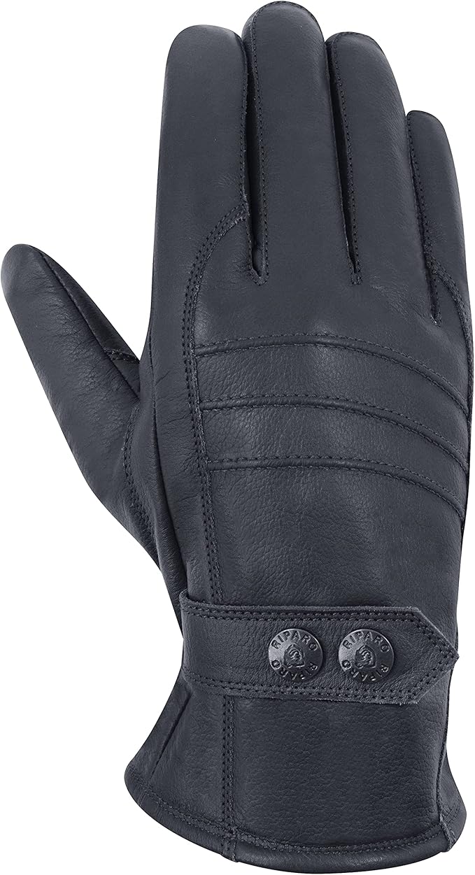 Riparo Winter Gloves for Men, Leather Winter Gloves for Cold Weather, Snow Gloves for Motorcycle Driving Hiking Outdoor