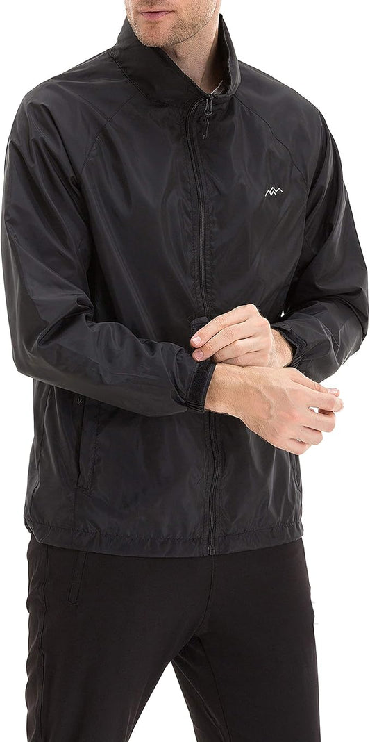 TRAILSIDE SUPPLY CO. Mens Windbreaker Jackets Lightweight Packable Jacket,Windproof and Dustproof