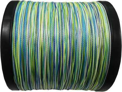 Reaction Tackle Braided Fishing Line - Pro Grade Power Performance for Saltwater or Freshwater Fish - Colored Fishing Line Braid for Extra Visibility