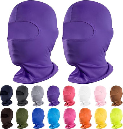 Pukavt 2 Pack 3 Hole Winter Knitted Mask, Full Face Cover Ski Mask Warm Balaclava for Skiing, Motorcycle, Snowboard