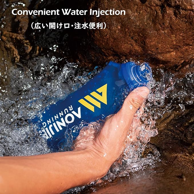 TRIWONDER Soft Flask Collapsible Water Bottles Running Bottle BPA-Free Foldable Handheld Runner Water Flask for Hydration Pack Marathon Hiking Cycling Climbing Travel (500ml/16.9oz)