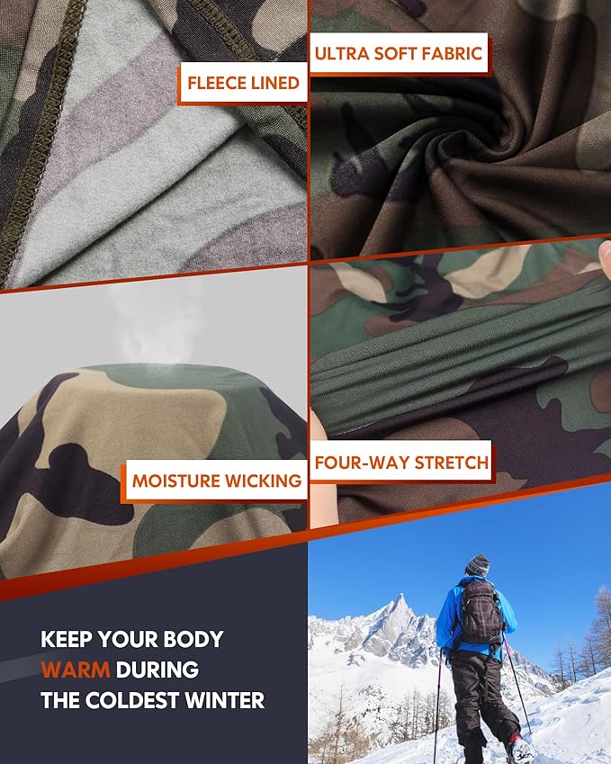 CL convallaria Thermal Underwear Long Johns Set Mens Winter Gift Hunting Gear Sport Base Layer Bottom Top