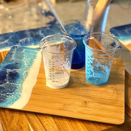 [Case Pack - 1000ct] 10oz Disposable Graduated Cups for Mixing Epoxy Resin - Measurements in mL and Oz - Multipurpose Reusable Paint, Epoxy, Stain, Liquid Mixing Cups