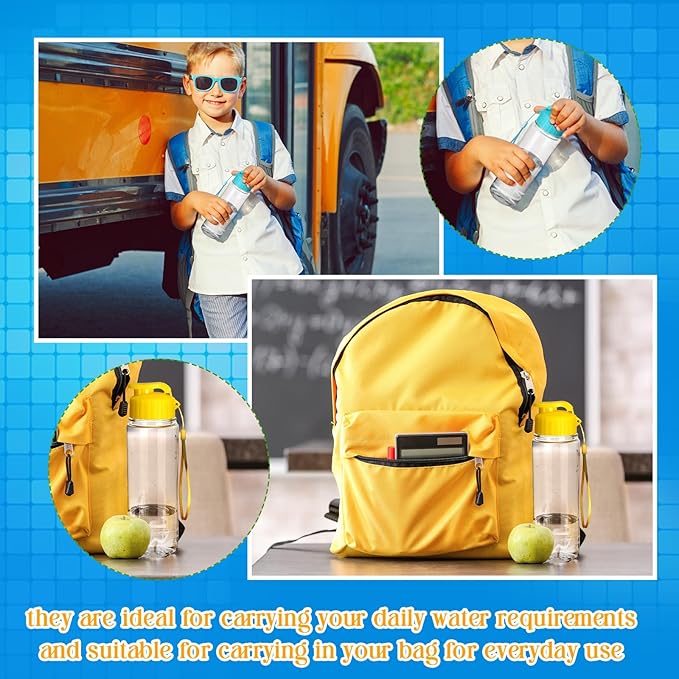 Mifoci 20 Pieces Water Bottle Bulk 17 oz Plastic Water Bottles Bulk Gym Sports Adults Reusable Large Bottles with Leak Proof Flip Top for Party Outdoor (Regular Style,Colorful)