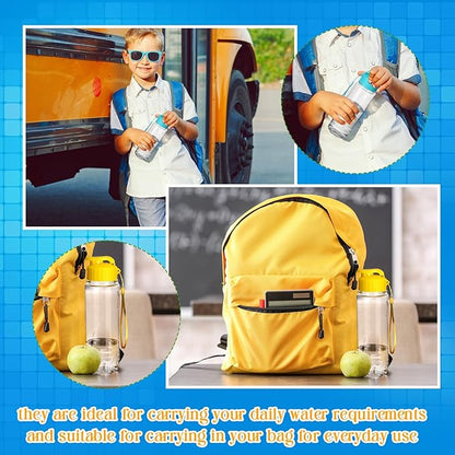 Mifoci 20 Pieces Water Bottle Bulk 17 oz Plastic Water Bottles Bulk Gym Sports Adults Reusable Large Bottles with Leak Proof Flip Top for Party Outdoor (Regular Style,Colorful)