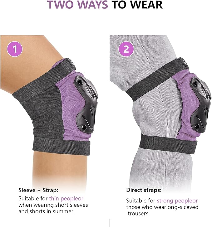 Skating Protective Gear Knee and Elbow Pads Wrist Guards for Roller Skating Skateboarding, Skate Pads Adult Knee Pads