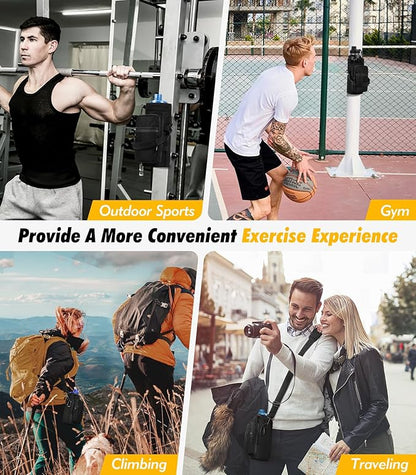 Nuovoware Water Bottle Carrier Bag,25oz/40oz/64oz Bottle Pouch Holder,Adjustable Shoulder Hand Strap 2 Pocket Sling Neoprene Sleeve Sports Accessories for Hiking Travelling Camping