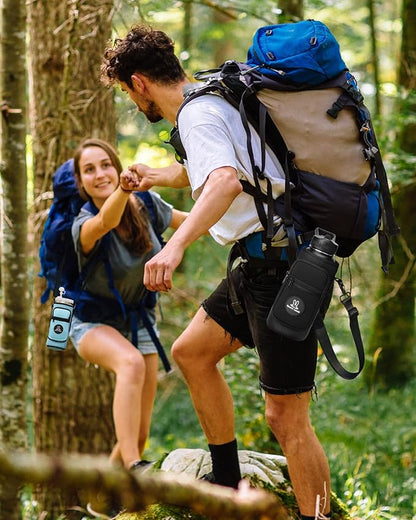 Sports rabbit Universal Water Bottle Holder – Durable Oxford & Neoprene Hybrid Design Compatible with Stanley 30/40oz Handled & 64/87oz Straight Tumblers, Adjustable Strap for Gym, Travel, Outdoors