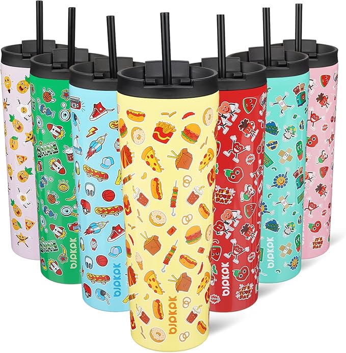 BJPKPK 30oz Tumbler With lid And Straw Stainless Steel Travel Coffee Mug Insulated Tumblers Cups,Yummy