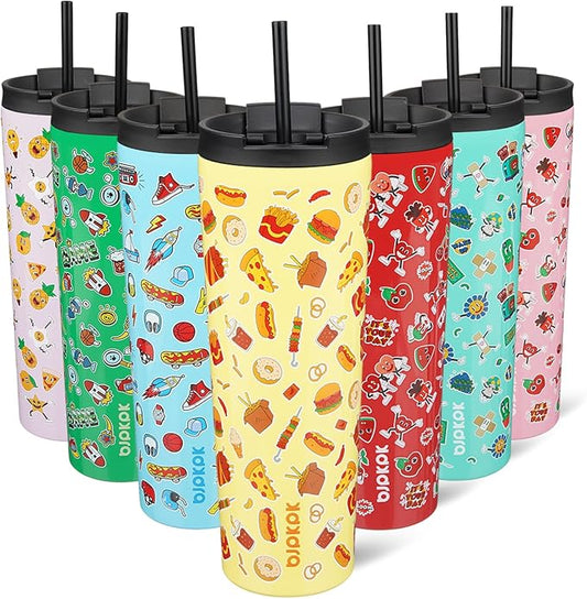 BJPKPK 30oz Tumbler With lid And Straw Stainless Steel Travel Coffee Mug Insulated Tumblers Cups,Yummy