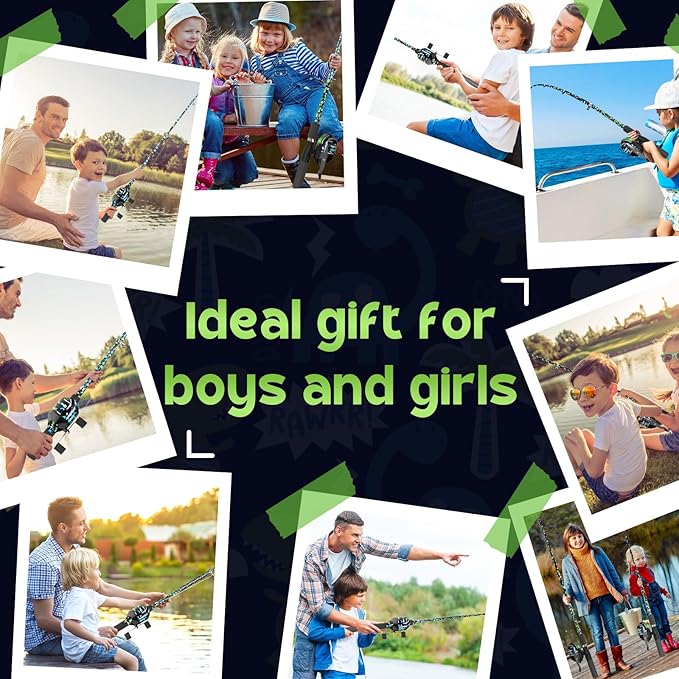 Kids Fishing Pole, Kids Telescopic Fishing Rod and Reel Combo for Children Boys Girls