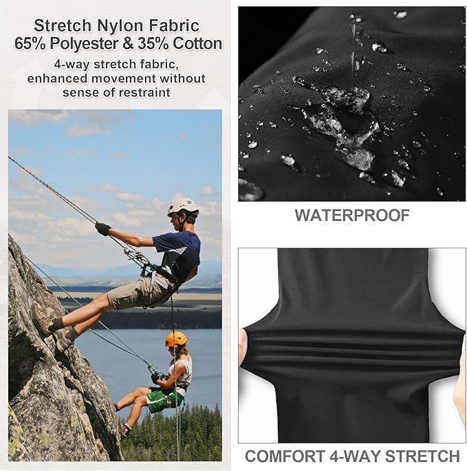 Mens Hiking Pants Convertible Quick Dry Zip Off Fishing Travel Safari Pants