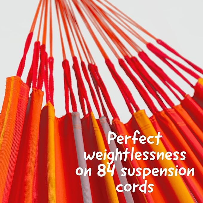 LA SIESTA Brisa Classic Hammock, Handmade, Weather-Resistant, Tear-Resistant Hammock for Indoor & Outdoor Relaxation, Size-Double - Toucan